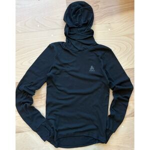 Odlo The Active Warm Baselayer With Facemask Black Lightweight Running Hoodie S